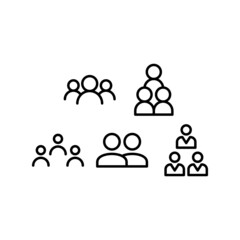 Community Icon Set Vector Symbol Design Illustration