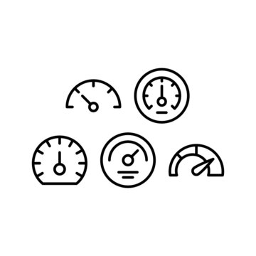 Speedometer Icon Set Vector Symbol Design Illustration