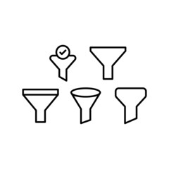 Filter Icon Set Vector Symbol Design Illustration