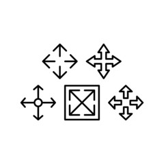 Move Icon Set Vector Symbol Design Illustration