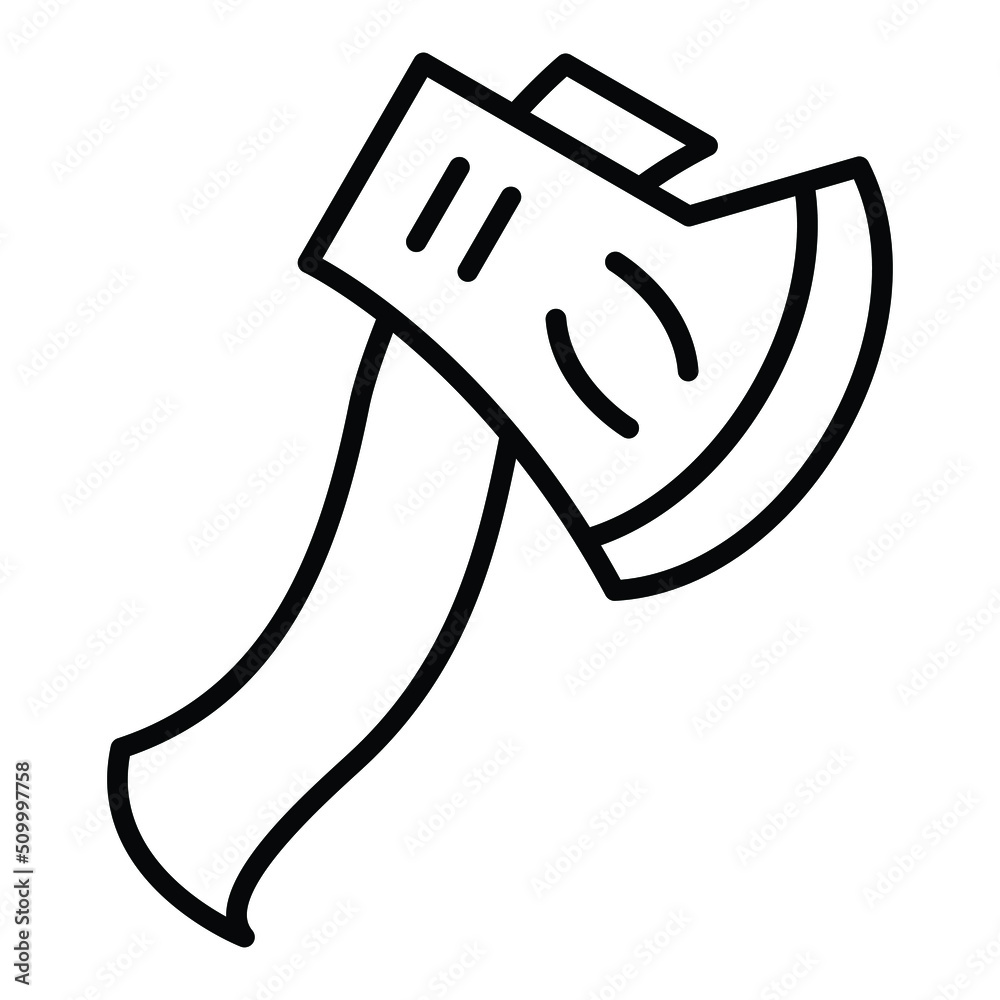 Wall mural hatchet icon style