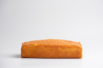 Homemade butter cakes on isolated white background