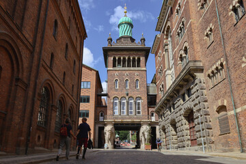 Fototapeta na wymiar Buildings in Copenhagen Carlsberg byen