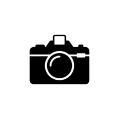 Camera Icon Vector Isolated on White Artboard