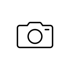 Camera Icon Vector Isolated on White Artboard