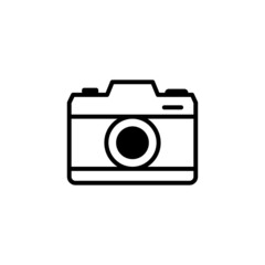Camera Icon Vector Isolated on White Artboard