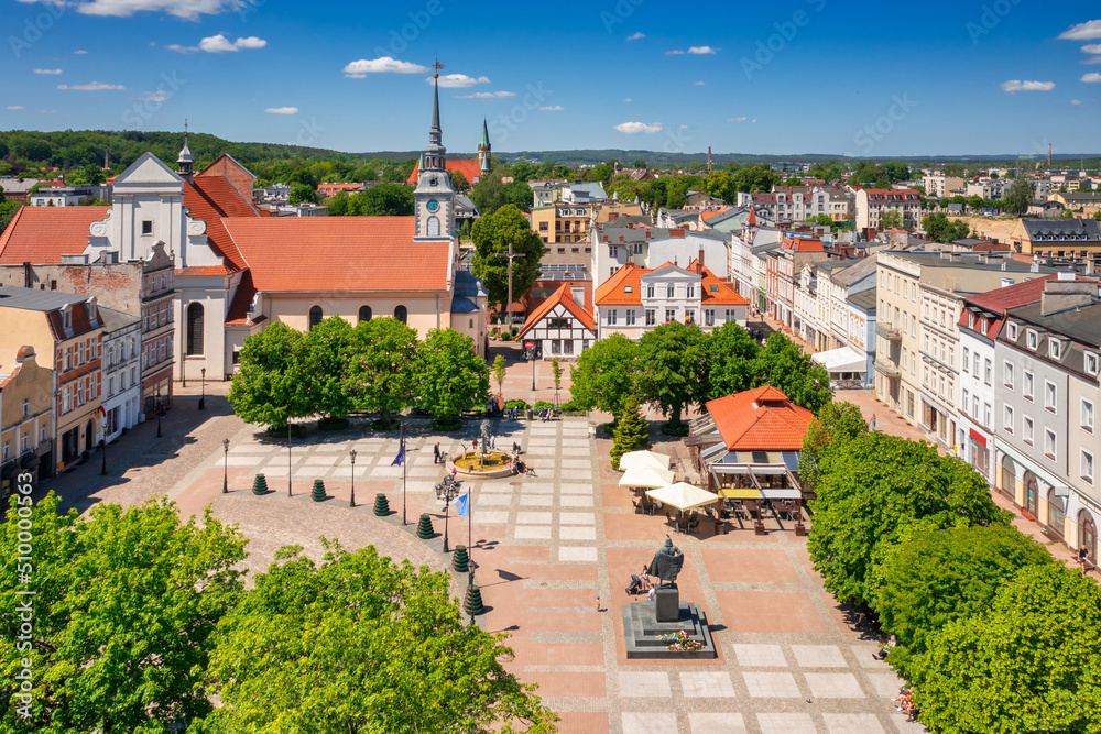 Wall mural Beautiful architecture of the old town in Wejherowo in summer, Poland