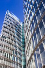 Modern steel and glass office building in Essen, Germany