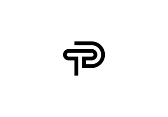 Letter PT logo design vector
