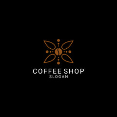 Obraz premium Coffee shop logo design icon template