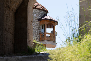 Fototapeta na wymiar Village house in beautiful nature located in Shusha city of Azerbaijan