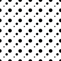 Circles Black and white design for textile print, Seamless pattern for home decoration ideas