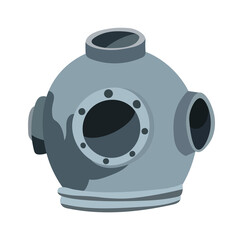 Vintage Underwater suit Sea Nautical Element. Vector illustration