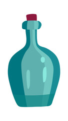 Bottle with cork. Vector illustration