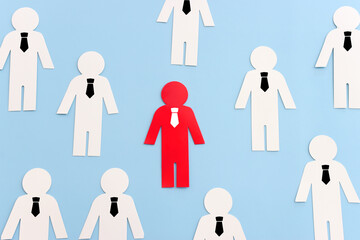 business concept image of people figures, human resources and management concept