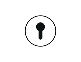 Keyhole icon. Security, protection concept. Isolated abstract vector illustration.