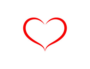 heart love icon - heart symbol, valentine day - romance illustration isolated.