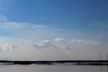 clouds over the lake