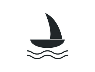 Sail Boat icon vector eps 10. vector illustrator.