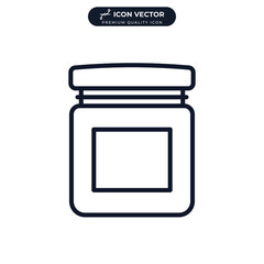 jam jar icon symbol template for graphic and web design collection logo vector illustration
