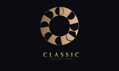 Link abstract icon silhouette vector monogram logo template