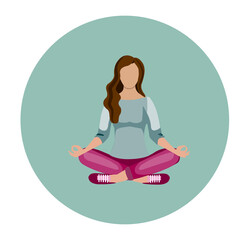 yoga in the lotus position