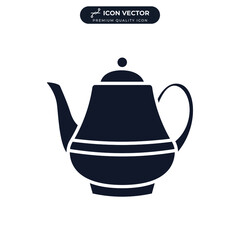 porcelain teapot icon symbol template for graphic and web design collection logo vector illustration