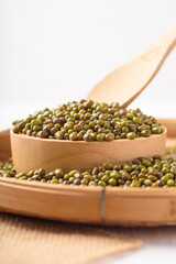 Organic mung bean is an ingredient in plant based as a healthy and vegetarian food