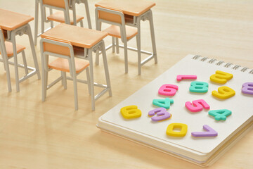 学習机　ノート　数字