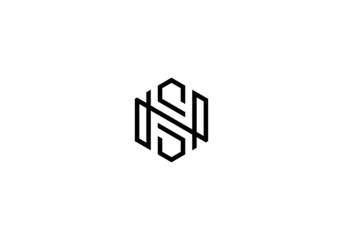 Letter NS logo design vector