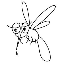 Mosquito Line Art