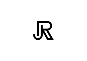 Letter JR logo design vector