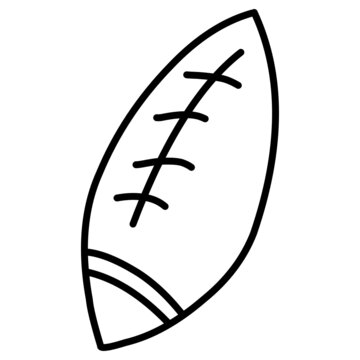 Rugby ball Line Art