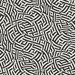 Monochrome Striped Textured Broken Geometric Pattern