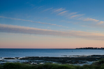 coucher de soleil sur l'océan