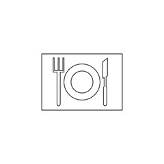 Plate and fork knife graphic illustration Free Vector