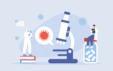 Concept of research monkeypox virus