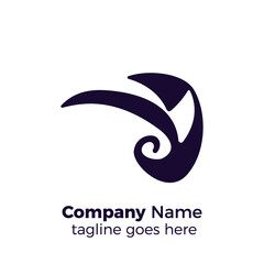 simple hawk vector premium logo design illustration