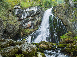 Fototapeta na wymiar Gollinger Wasserfall - waterfall Golling Austria