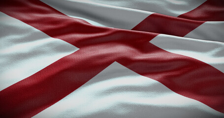 Alabama state flag background illustration, USA symbol backdrop - obrazy, fototapety, plakaty