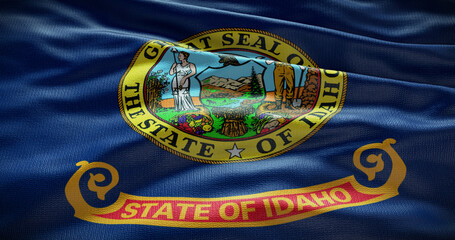 Idaho state flag background illustration, USA symbol backdrop