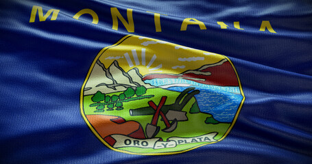 Montana state flag background illustration, USA symbol backdrop