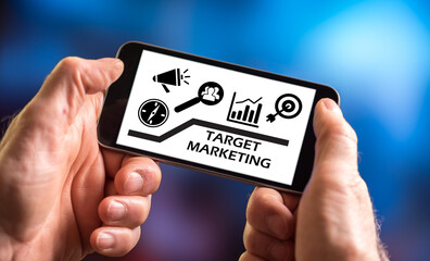 Target marketing concept on a smartphone