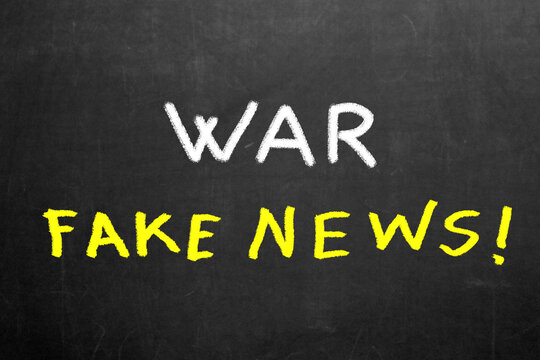 Fake news about war. Misinformation and counterinformation concept.