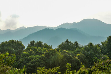 clouds over the mountains