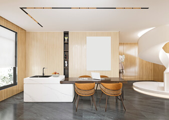 3d render of modern working office