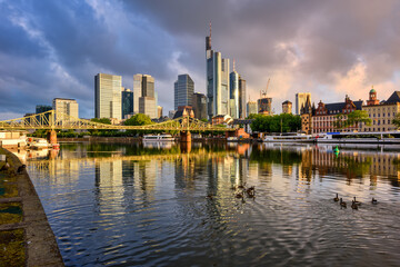 Fototapeta na wymiar Frankfurt am Main city skyline, Germany