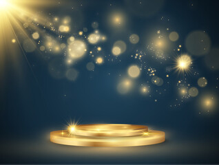 Vector illustration for award winners. Pedestal or platform for honoring prize winners.	
