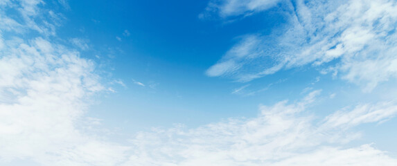 beautiful blue sky with white cloud in sunrise