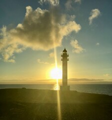 lighthouse at sunset